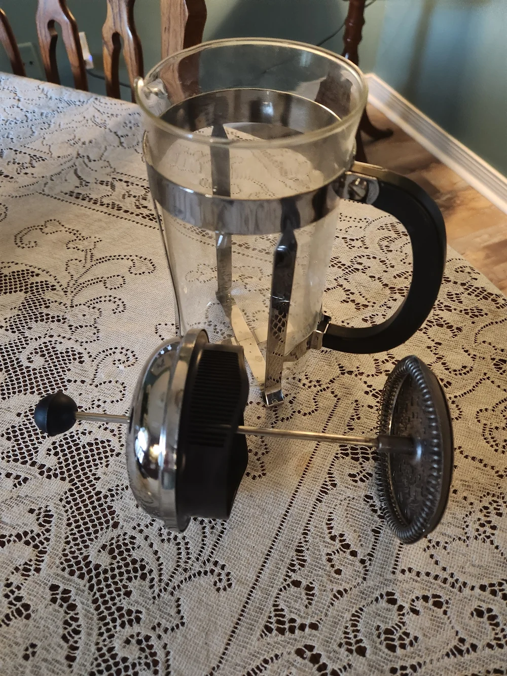 Bodum Chambord French Press Coffee Maker in Silver and Clear